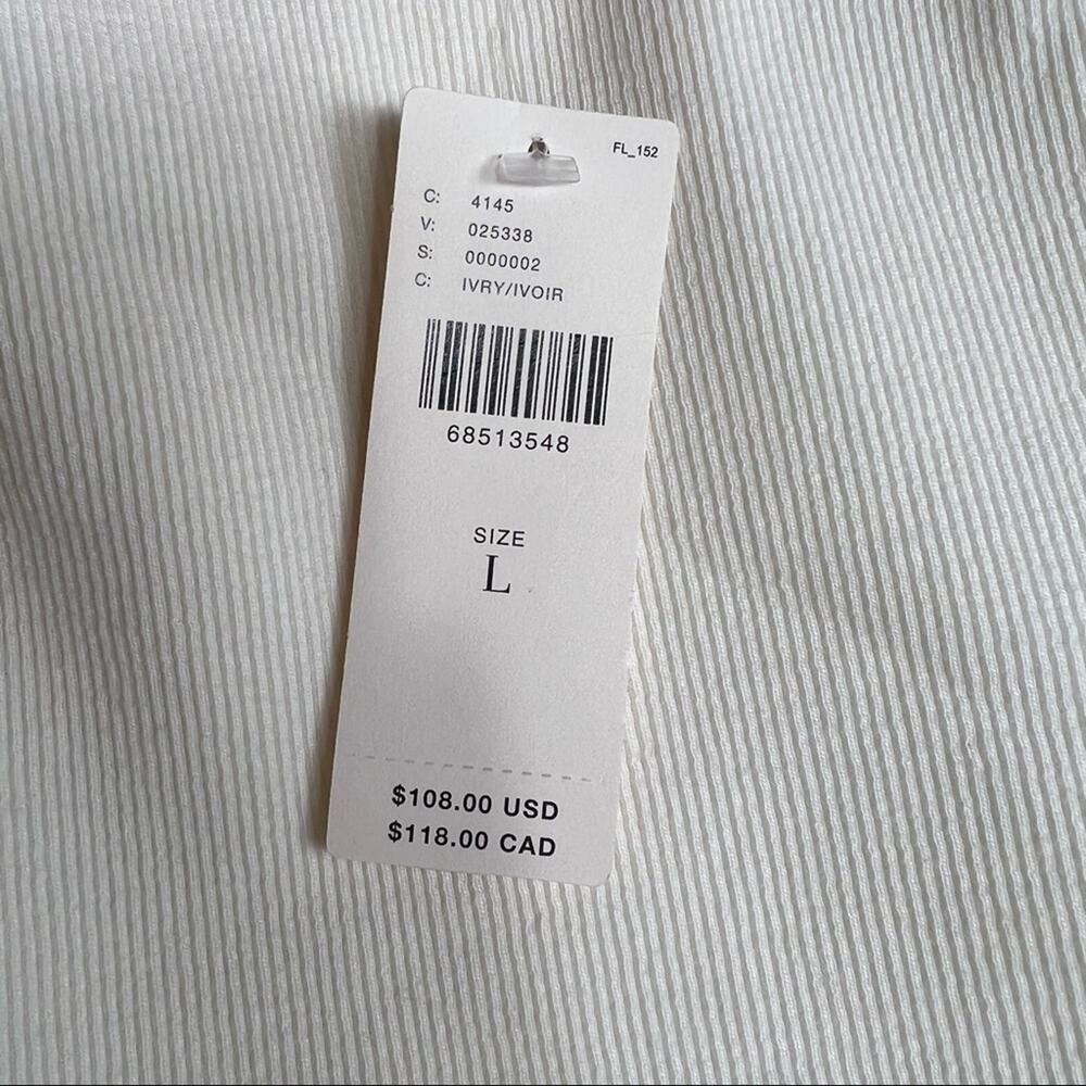 ANTHROPOLOGIE Bordeaux Asymmetrical Cutout Dress NWT Ivory in Large - Picture 4 of 7